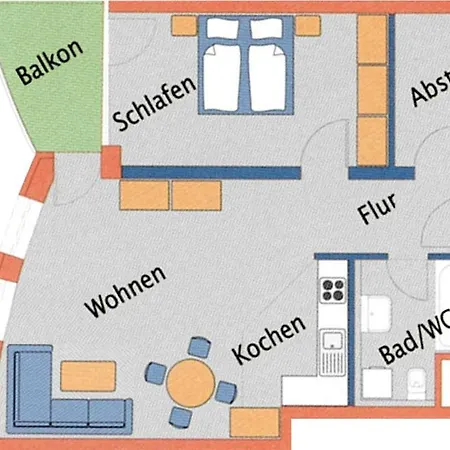 Nordseebrandung B2 2 Apartment *
